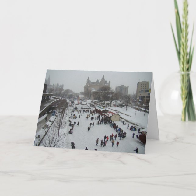 Cartão Patinagem no canal de Rideau (Frente)