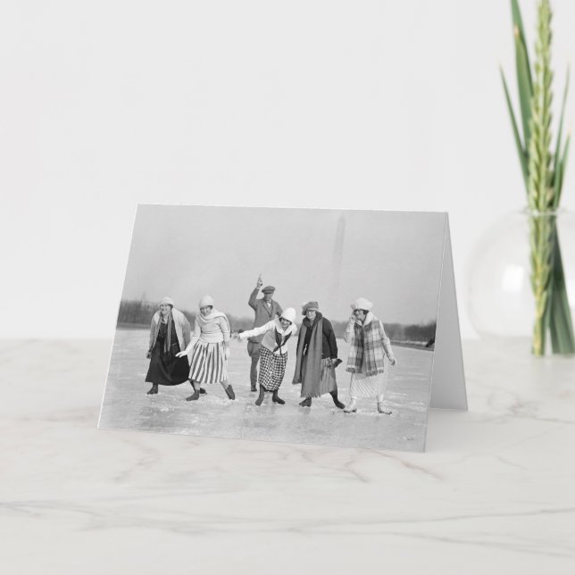 Cartão Patinagem no gelo Raça, 1925 (Frente)