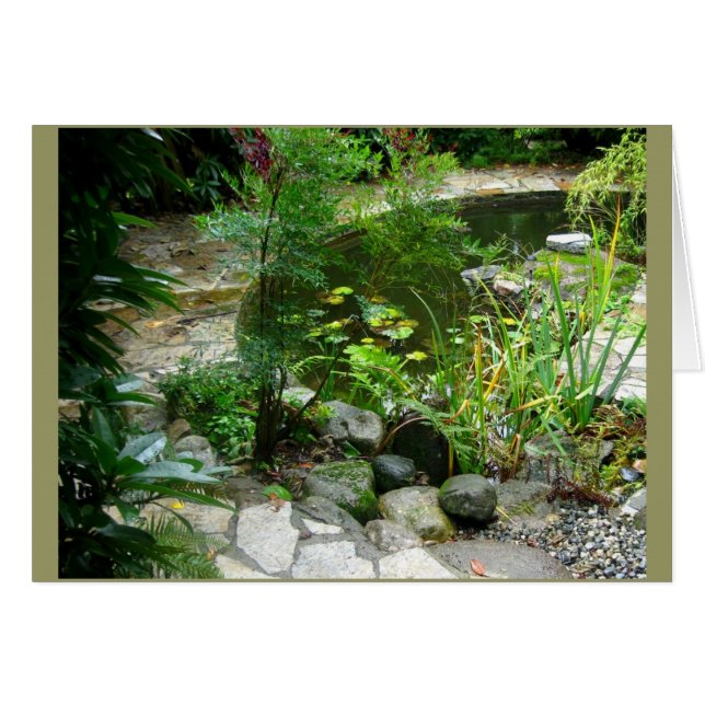 Cartão Pátio do jardim (Frente Horizontal)