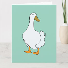 Cartão Pato Ave Branco Pato