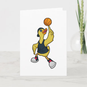 Cartão Pato como jogador de basquetebol