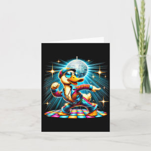 Cartão Pato Dançarino de Disco Estético
