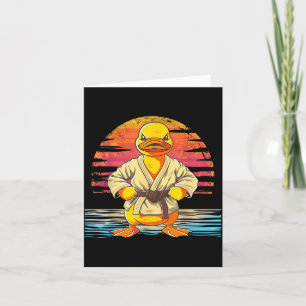 Cartão Pato de Borracha de Taekwondo Kickboxing Animal Ji