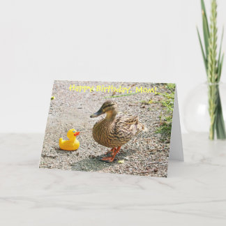 Cartão Pato de borracha e pato da mãe