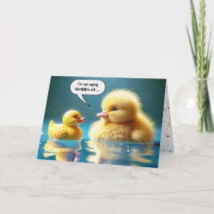 Cartão Pato de brinquedo amarelo de aniversário de 69 ano