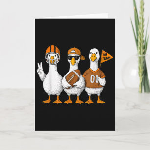 Cartão Pato de Ganso Bobo Engraçado Jogo de Futebol de Ou