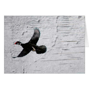 Cartão Pato de Madeira