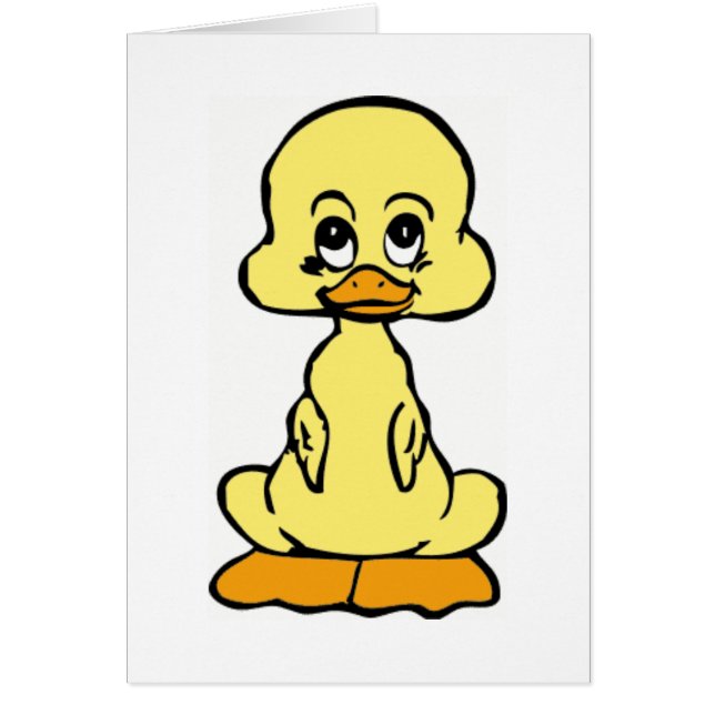 Cartão Pato do bebê (Frente)
