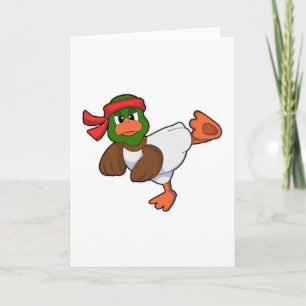 Cartão Pato em artes marciais caratê