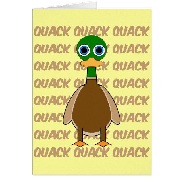 Cartão pato engraçado (Frente)