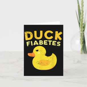 Cartão Pato Fiabetes Engraçado Pato Amarelo Conscientizaç