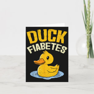 Cartão Pato Fiabetes Pato Engraçado Conscientização da Di