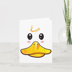 Cartão Pato Figurino Borrão Borracha Cuja Cara de Borrach