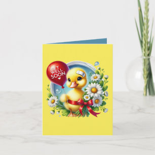 Cartão Pato fofo de melhoras logo