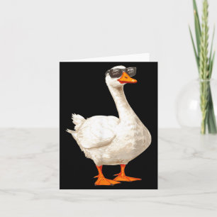 Cartão Pato Ganso Bobo usando Óculos de Sol Gráfico Diver