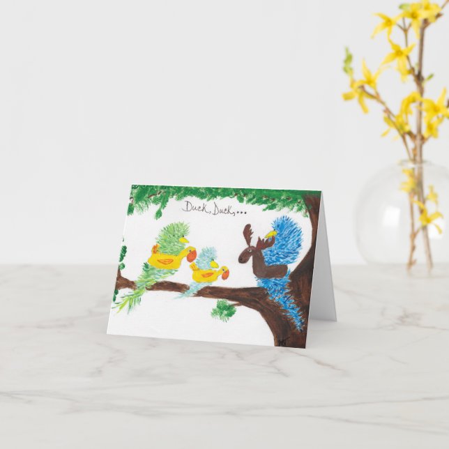 Cartão Pato, Pato, Alce (Flor Amarela)