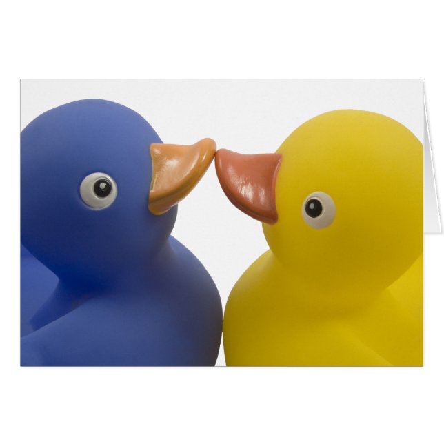 Cartão Patos apaixonados (Frente Horizontal)