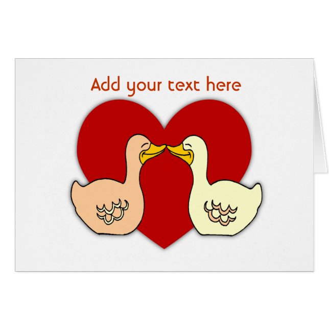 Cartão Patos de Amor (Frente Horizontal)