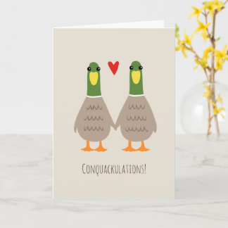 Cartão Patos de Amor Parabéns aos Noivos Congrats