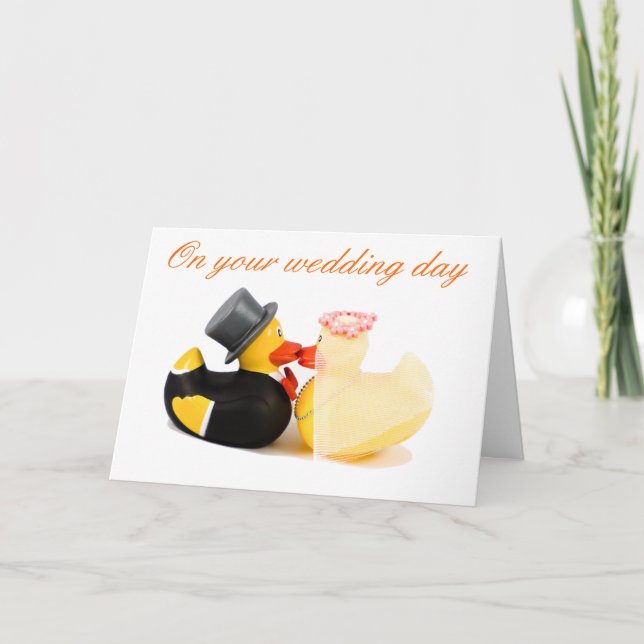 Cartão Patos de casamento (Frente)