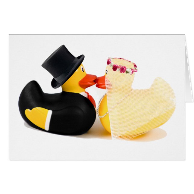Cartão Patos de casamento 4 (Frente Horizontal)