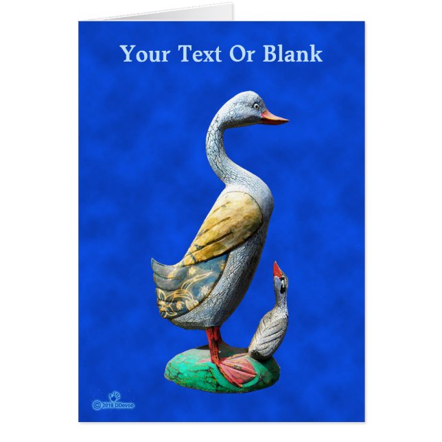 Cartão Patos De Madeira Atingidos (Frente)