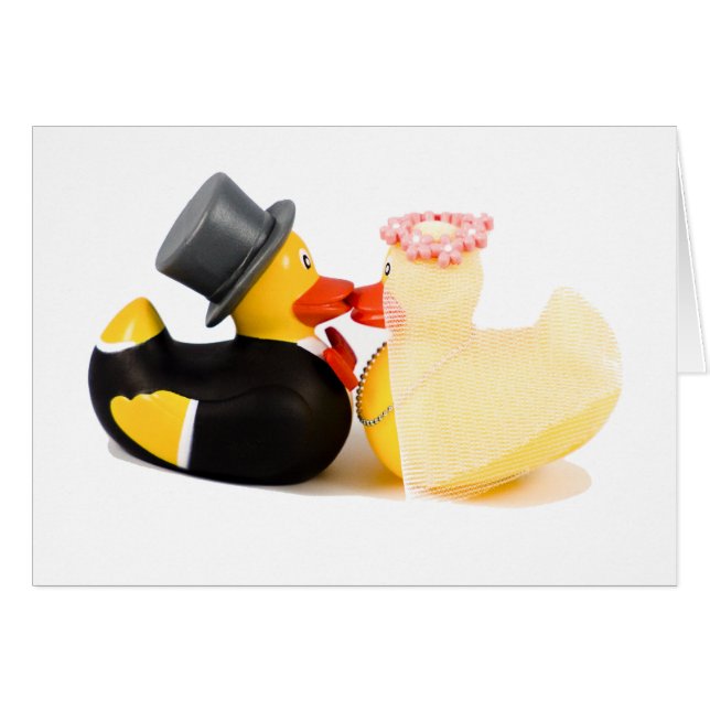 Cartão Patos do casamento (Frente Horizontal)