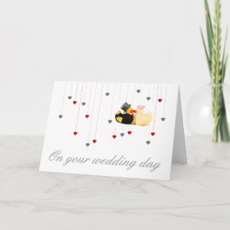 Cartão Patos do casamento