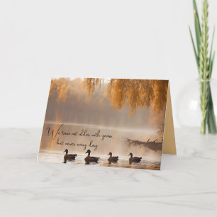 Cartão Patos No Autumn Lake Para Aniversário