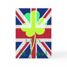 Patrick Irish Shamrock UK Flag Engraçado