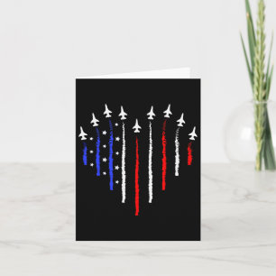 Cartão Patriot Julho 4º Voo Jets Avião Usa Flag Ki