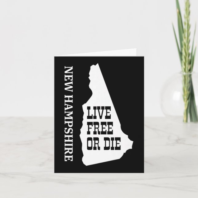 Cartão Patriot Quote New Hampshire Motto Souvenir State P (Frente)