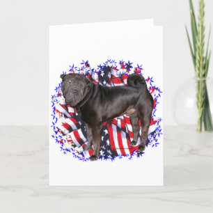 Cartão Patriota Chinês Shar-Pei