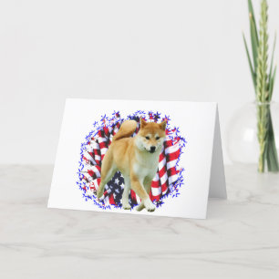 Cartão Patriota de Shiba Inu