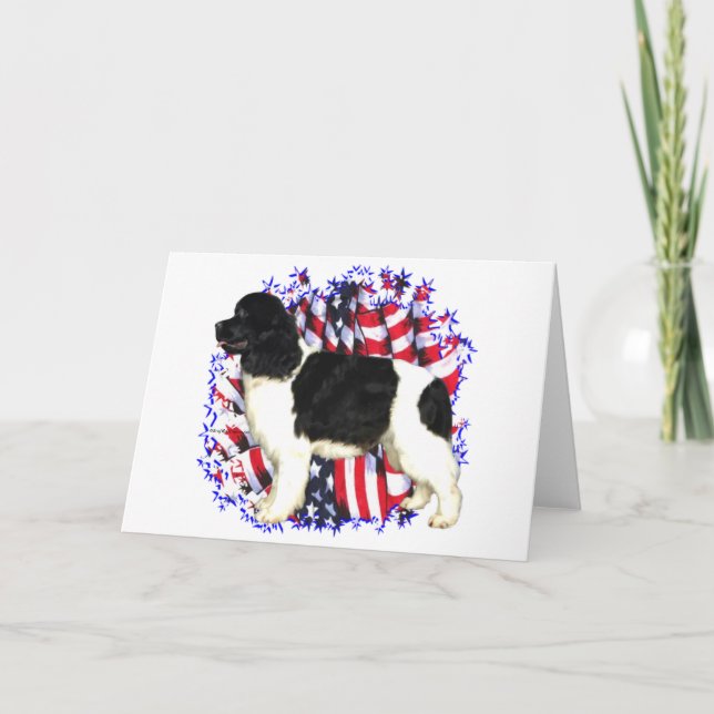 Cartão Patriota de Terra Nova (landseer) (Frente)