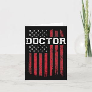Cartão Patriota Patriótico do Doutor Americano Flag Usa