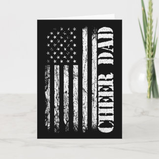 Cartão Patriotic Father's Day Cheer Dad Cheerleader Cheer