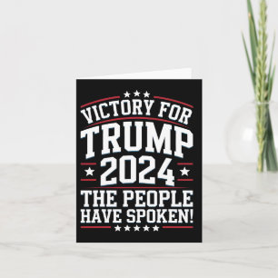 Cartão Patriotic Trump 2024 Victory Design Para Os Apoian