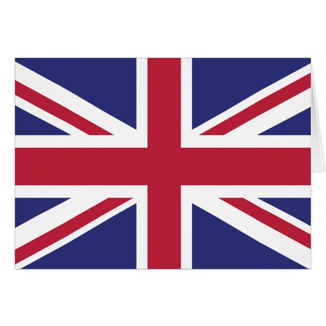 Cartão Patriotic United Kingdom Flag (Frente Horizontal)