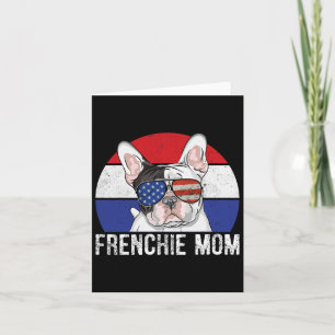 Cartão Patriótico Bulldog Francês Bandeira Americana 4t
