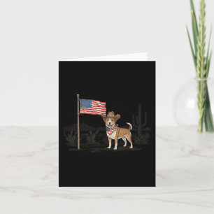 Cartão Patriótico Cachorro Usa 4 De Julho Ano No Bandeira