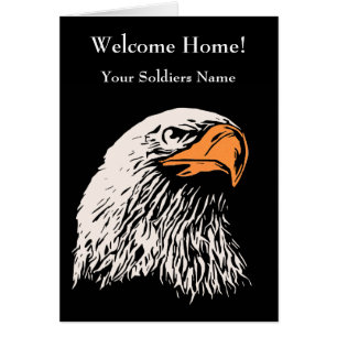 Cartão Patriótico da águia careca