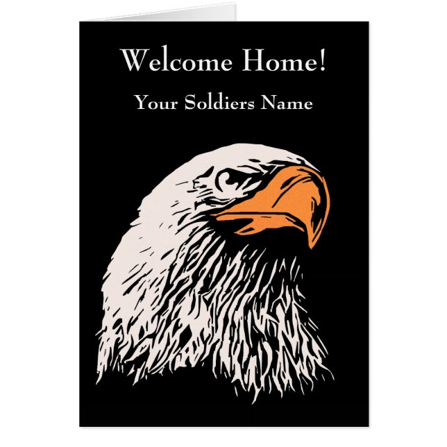 Cartão Patriótico da águia careca (Frente)