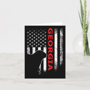 Cartão Patriótico da Bandeira dos Estados Unidos da Geórg