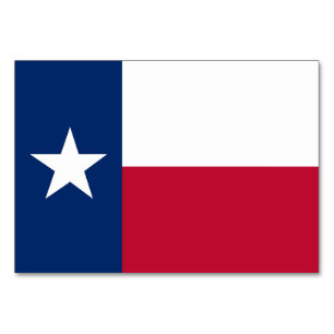 Cartão patriótico da mesa com a bandeira de Texa