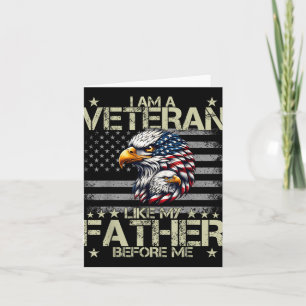 Cartão Patriótico Eu Sou Um Veterano Como Meu Pai Antes d