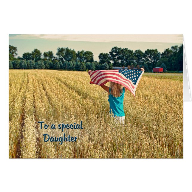 Cartão Patriótico para Filha (Frente Horizontal)