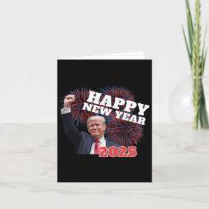 Cartão Patriótico Trump Feliz Ano Novo 2025 Conservador D