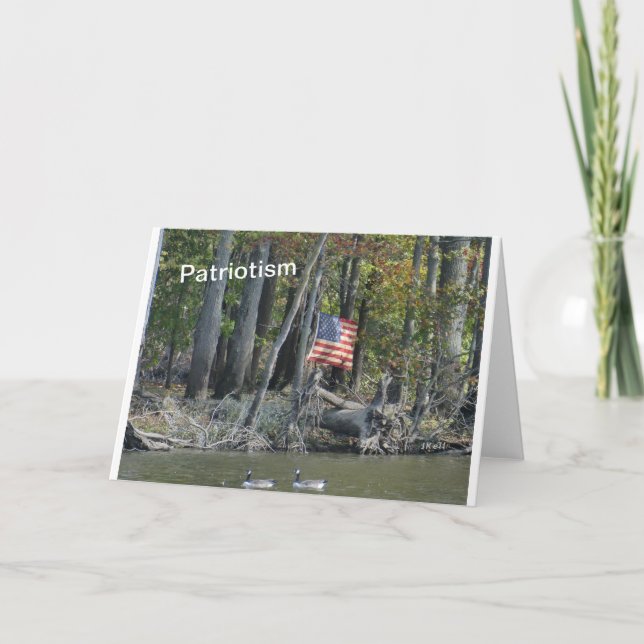 Cartão Patriotismo EUA Bandeira (Frente)