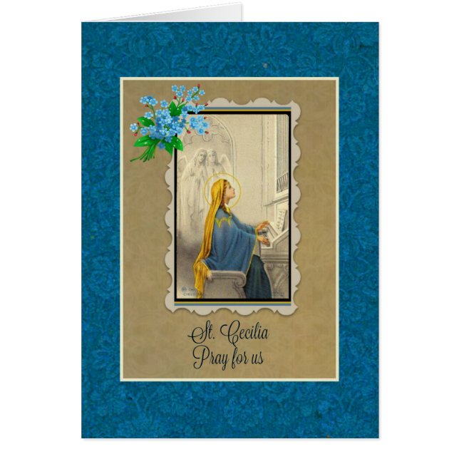 Cartão Patroness de St Cecilia dos músicos (Frente)